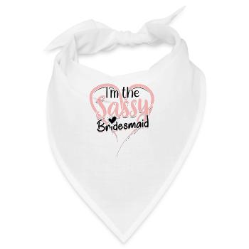 Ich bin die freche Brautjungfer Junggesellenabschied - - Bandana - Weiß - Vorne