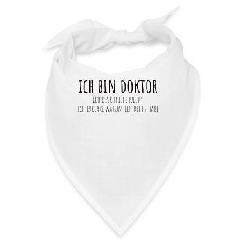 Doktortitel Promotion Doktorand Spruch - Bandana - Weiß - Vorne