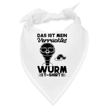 Das Ist Mein Verrücktes Wurm T-Shirt Wurm Cooler - Bandana - Weiß - Vorne