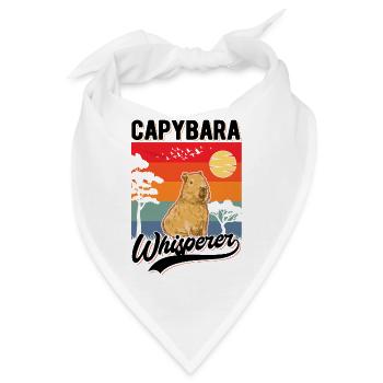 Capybara Flüsterer Capybara Whisperer - Bandana - Weiß - Vorne