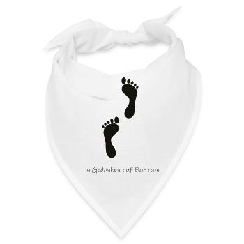 In Gedanken auf Baltrum - Bandana - Weiß - Vorne