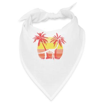 Dinosaurier Brachiosaurus Skelett Sommer - Bandana - Weiß - Vorne