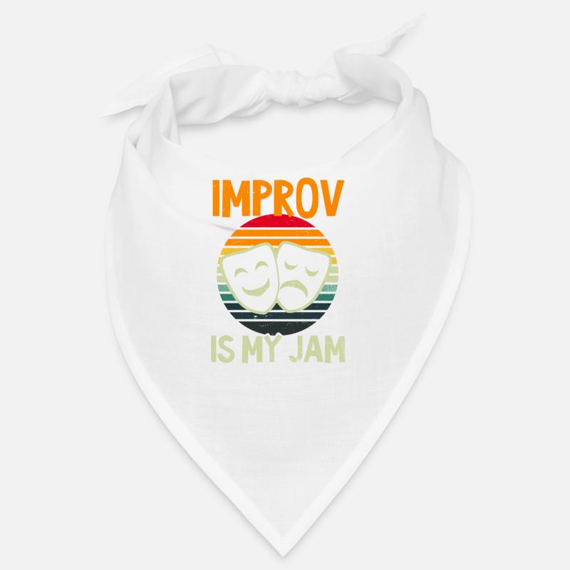 Improvisation Théâtre Vintage Improvisation - Bandana - blanc