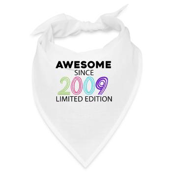 Fantastisch seit 2009 - Jahrgang 2009 - Bandana - Weiß - Vorne
