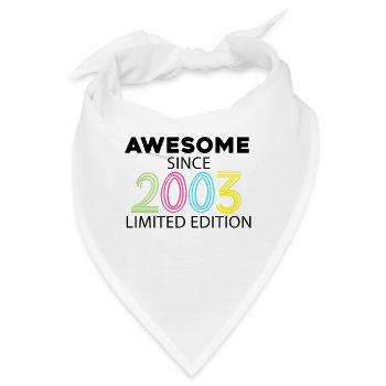 Fantastisch seit 2003 - Jahrgang 2003 - Bandana - Weiß - Vorne