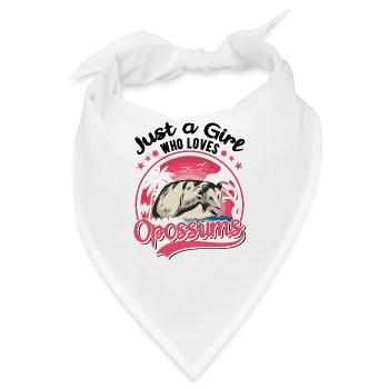 Opossum Mädchen Possum Beutelratte - Bandana - Weiß - Vorne