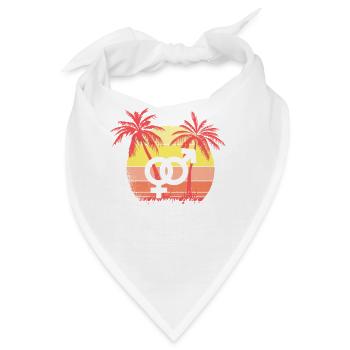 Weibliche männliche Liebesymbol Sommer - Bandana - Weiß - Vorne