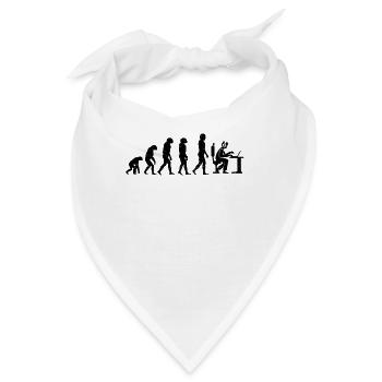 Evolution of Gamer Zocker Nerd Geek Progamer - Bandana - Weiß - Vorne