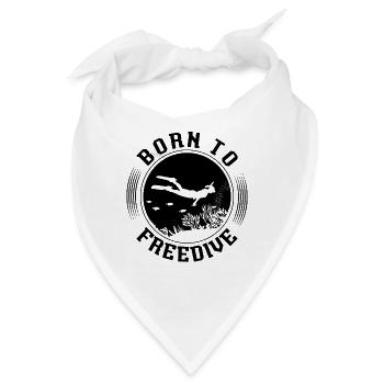 Apnoe Freitaucher Freitauchen Tauchen Geschenkidee - Bandana - Weiß - Vorne