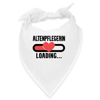 Altenpflegerin Loading - Bandana - Weiß - Vorne
