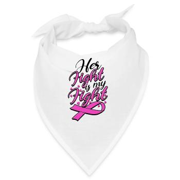Ihr Kampf ist - Brustkrebs - Bandana - Weiß - Vorne