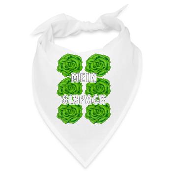 SALAT MEIN SIXPACK - Bandana - Weiß - Vorne