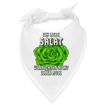 ICH LIEBE SALAT - Bandana - Weiß - Vorne