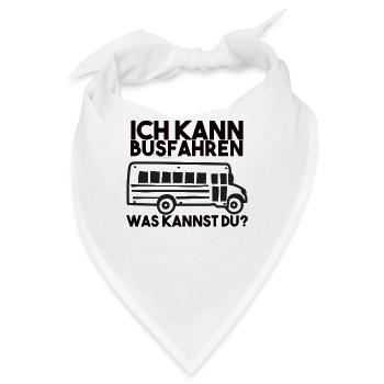 Busfahrer Spruch - Bandana - Weiß - Vorne