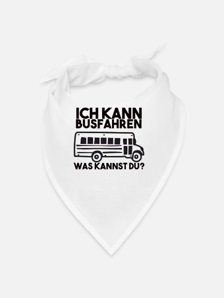Busfahrer Spruch - Bandana - Weiß - Vorne