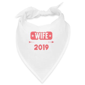 Beste Ehefrau Bester Ehemann seit 2019 - Bandana - Weiß - Vorne