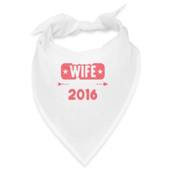 Beste Ehefrau Bester Ehemann seit 2016 - Bandana - Weiß - Vorne