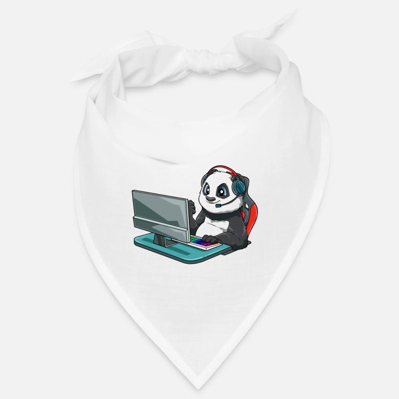 Lustiger Gaming Panda - Computer Spiele Bandana