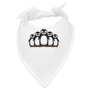 Lustige Pinguin Bande Mit Sonnenbrille Geschenk - Bandana - Weiß - Vorne