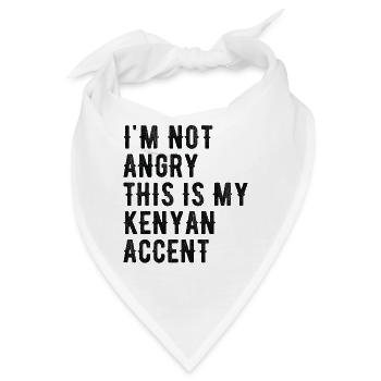 Ich Bin Nicht Böse, Mein Kenianischer Akzent - Bandana - Weiß - Vorne
