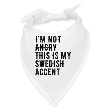Ich Bin Nicht Böse, Mein Schwedischer Akzent - Bandana - Weiß - Vorne