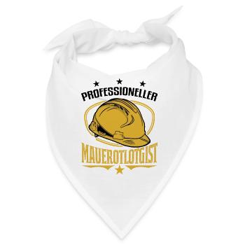 Professioneller Mauerologist Maurermeister Maurer - Bandana - Weiß - Vorne