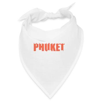 Vintage Thailand Asia Sunset Phuket Kamala - Bandana - Weiß - Vorne