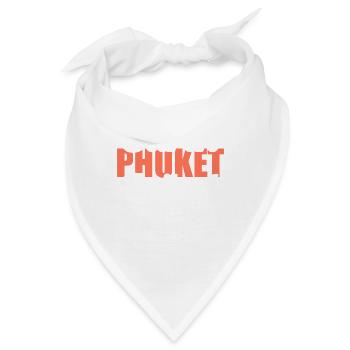 Vintage Thailand Asia Sunset Phuket Surin - Bandana - Weiß - Vorne