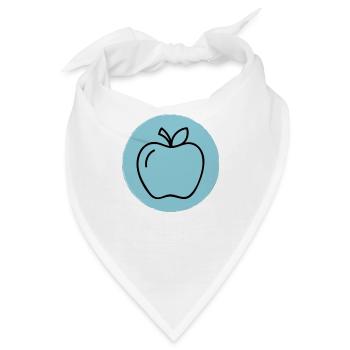 Apfel - Bandana - Weiß - Vorne
