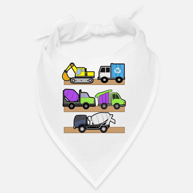Excavatrice Chantier de construction Ouvrier de construction Camion de construction I Cadeau Bandana