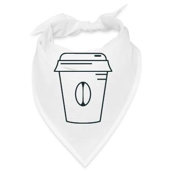 Bohnenliebevoller Becher zum Mitnehmen - Bandana - Weiß - Vorne