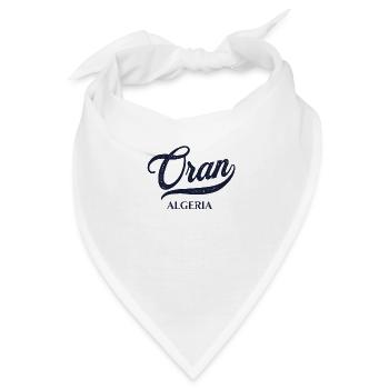 Retro Algeria Stadt - Vintage Oran - Bandana - Weiß - Vorne