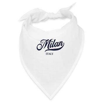 Retro Italy Stadt - Vintage Milan - Bandana - Weiß - Vorne