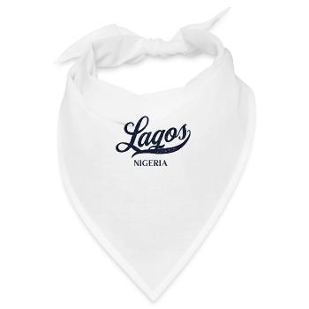 Retro Nigeria Stadt - Vintage Lagos - Bandana - Weiß - Vorne