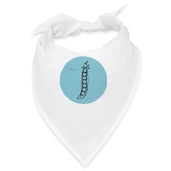 Erbsen - Bandana - Weiß - Vorne