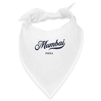 Retro India Stadt - Vintage Mumbai - Bandana - Weiß - Vorne