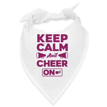 Keep Calm And Cheer On Gymnast Cheerleader Cheerle - Bandana - Weiß - Vorne