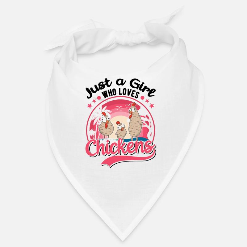 Hühner Mädchen Hühnchen Hühnerstall Bandana