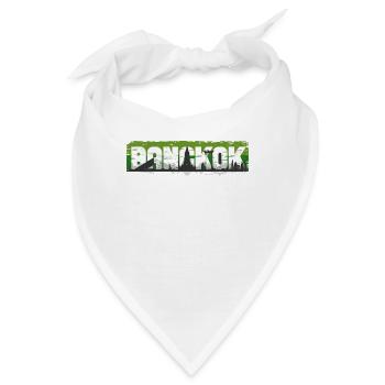 Vintage Thailand Vacation Asia Sunset Bangkok - Bandana - Weiß - Vorne