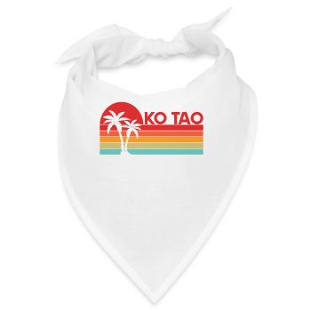 Vintage Thailand Vacation Asia Sunset Ko Tao - Bandana - Weiß - Vorne