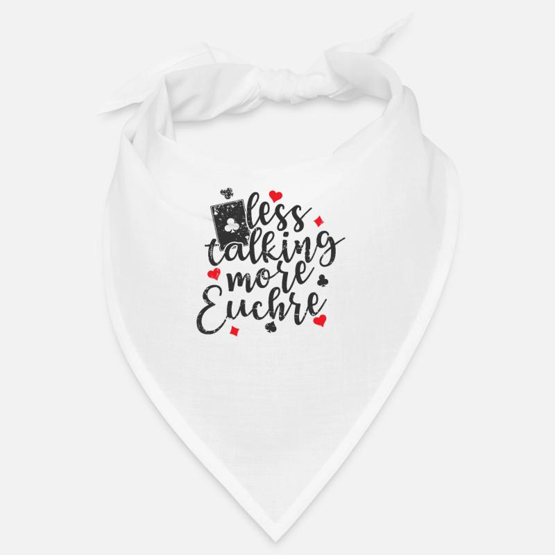 Less talking more Euchre card game Bandana