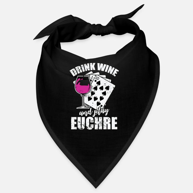 Drink Wine and play Euchre card game Bandana