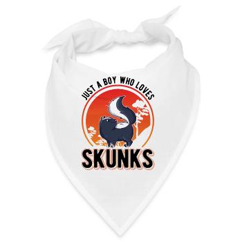 Stinktier Junge Skunk - Bandana - Weiß - Vorne