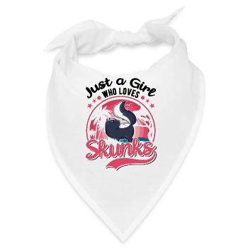 Stinktier Mädchen Skunk - Bandana - Weiß - Vorne