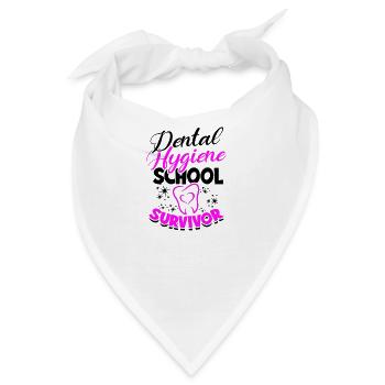 Dental Hygiene School Survivor - Zahnarzthelferin - Bandana - Weiß - Vorne