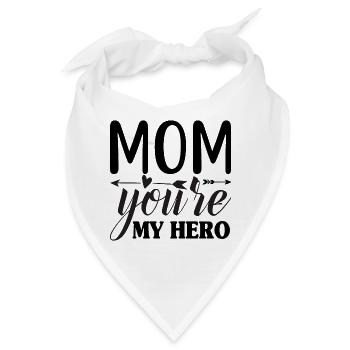 Mama, du bist meine Heldin - Bandana - Weiß - Vorne