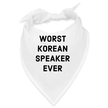 Schlecht Koreanisch Sprechen - Bandana - Weiß - Vorne
