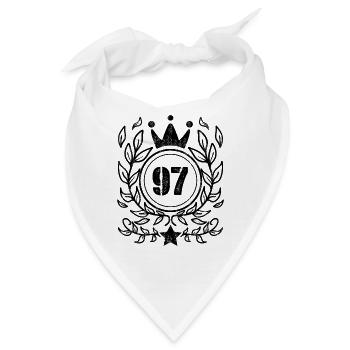 97 - Jahrgang Jahr Geburtsjahr 1997 - Bandana - Weiß - Vorne