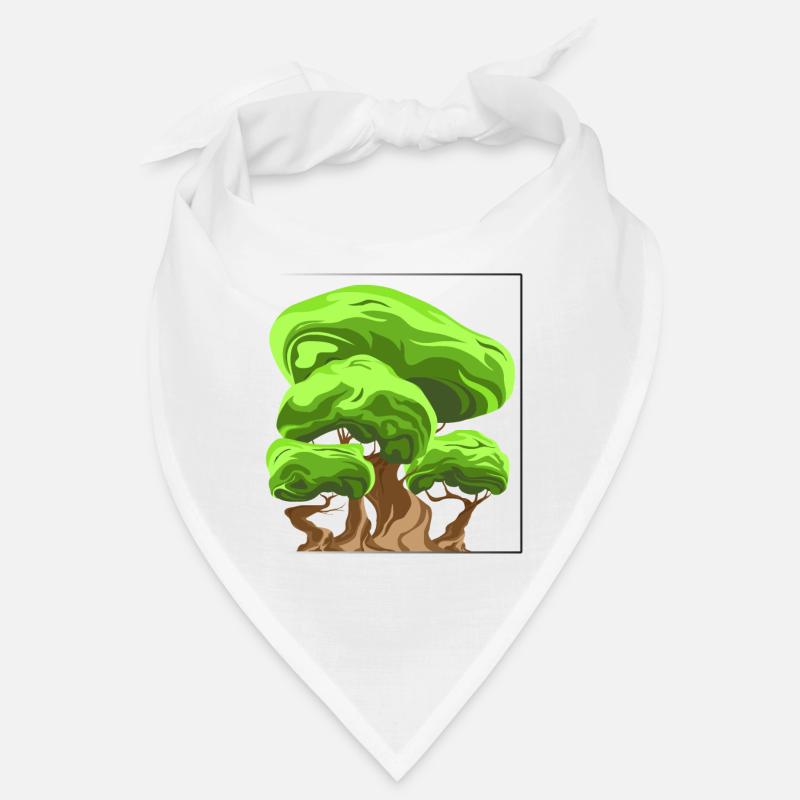 Baum - Bandana - Weiß