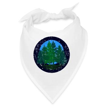 Baum - Bandana - Weiß - Vorne